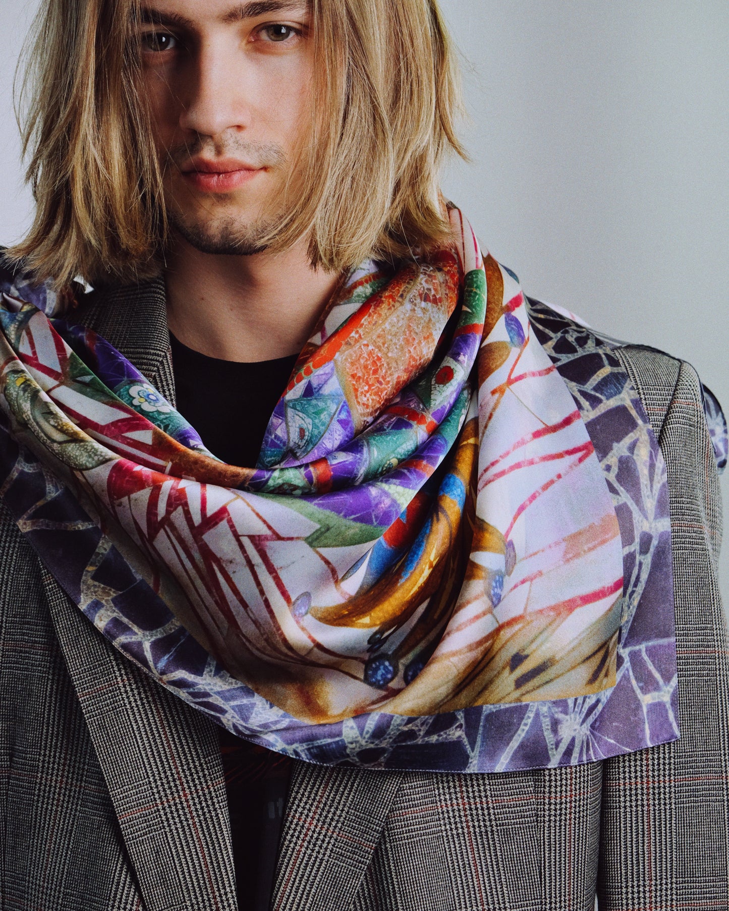 100% Italian silk scarf "THE TREE OF LIFE" from Donetsk region