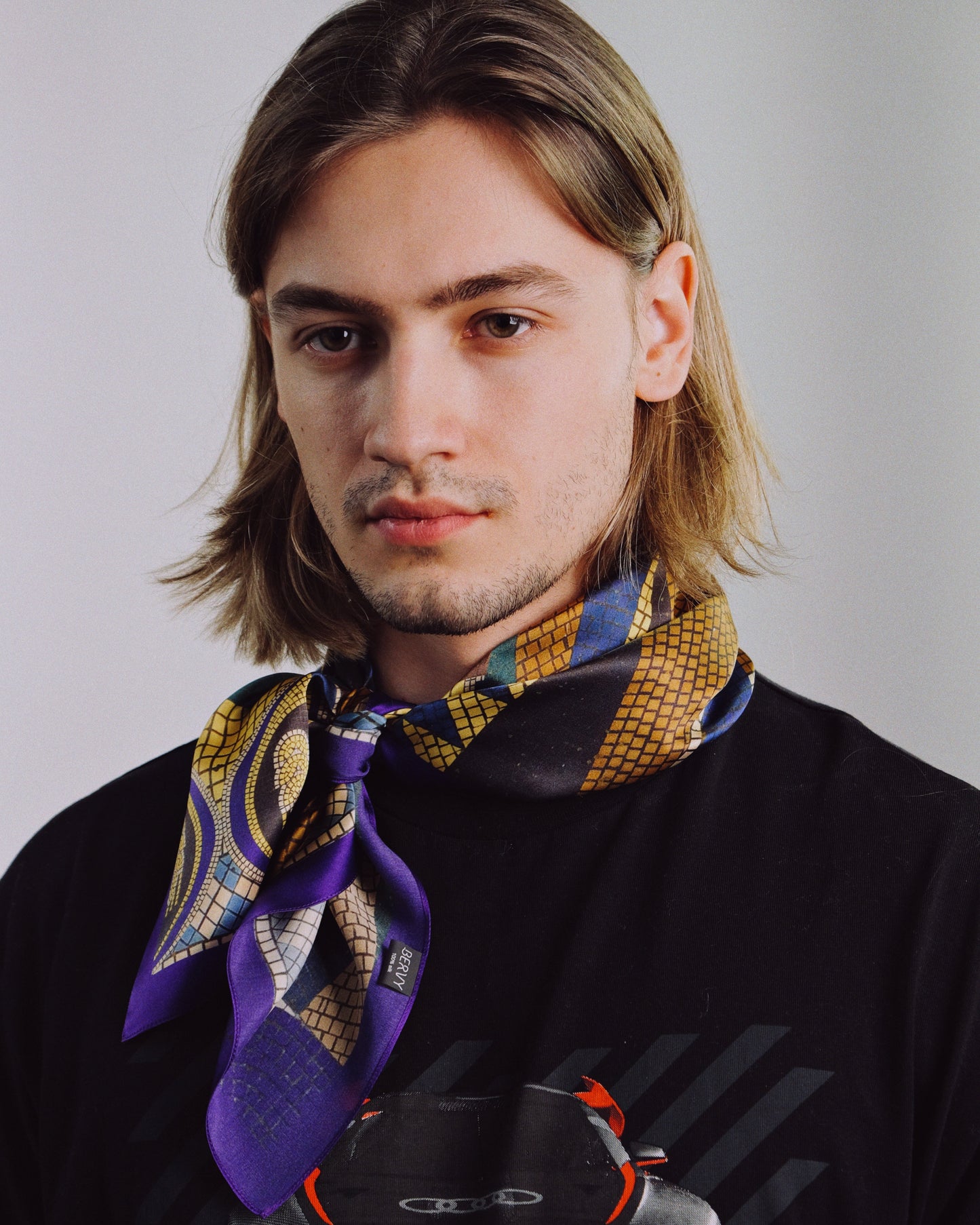 100% Italian silk scarf "ZOO" from Rivne region