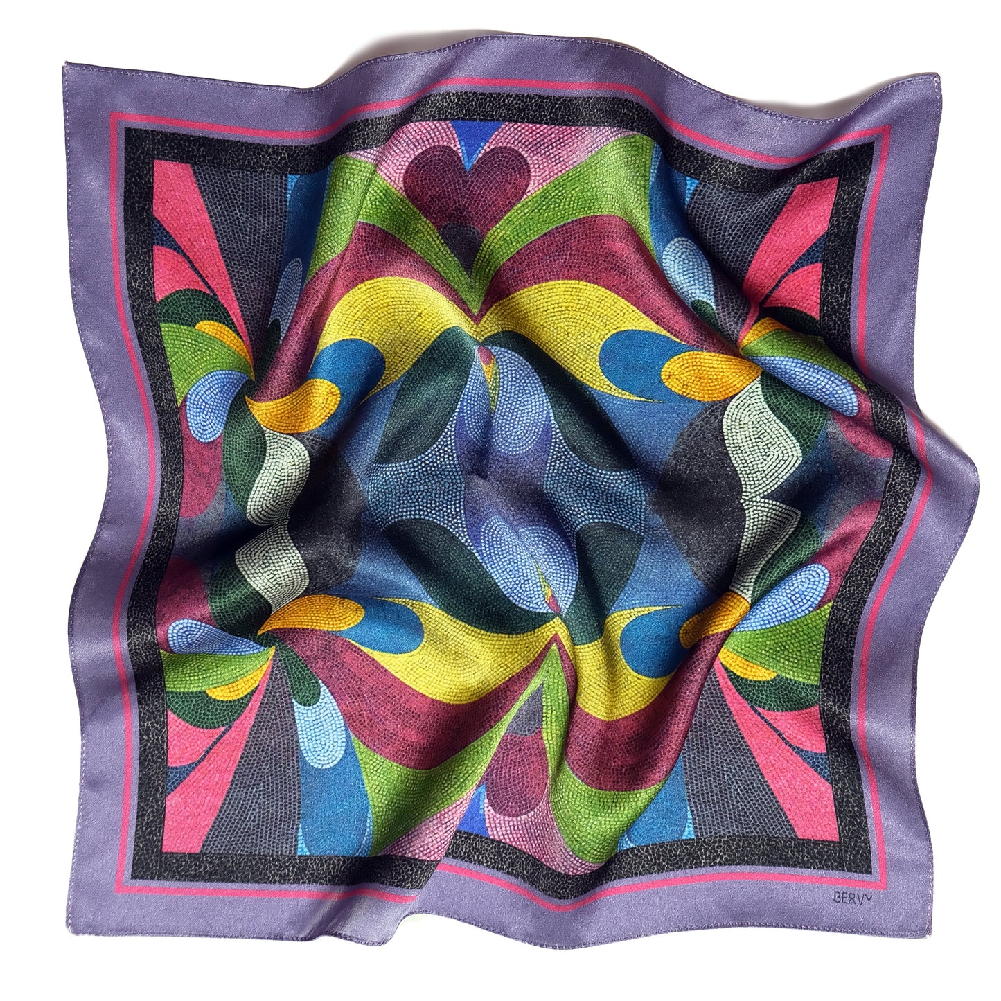 100% Italian silk scarf "WOMB" from Zaporizhzhia region