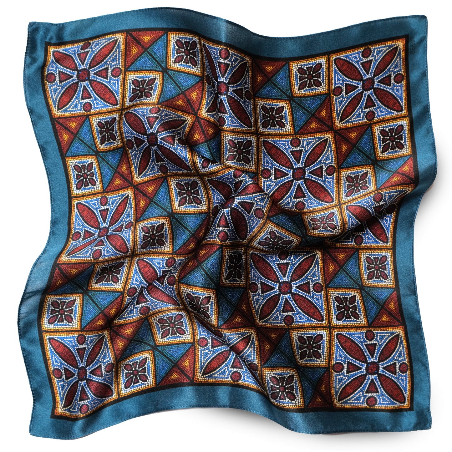 100% Italian silk scarf "THE EARTH" from Ivano-Frankivsk region