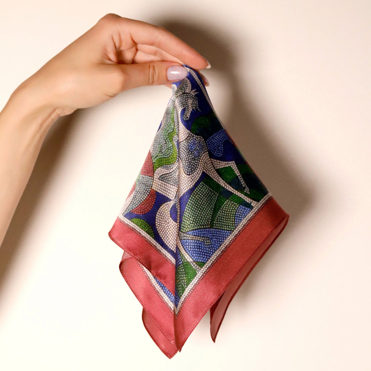 100% Italian silk scarf "KALKI" from Volyn region